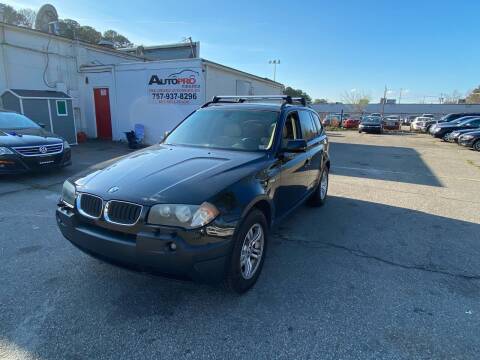 2005 BMW X3 for sale at AutoPro Virginia LLC in Virginia Beach VA