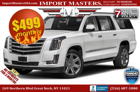 2019 Cadillac Escalade ESV for sale at Import Masters in Great Neck NY