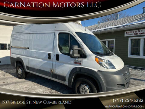 2016 RAM ProMaster for sale at CarNation Motors LLC - New Cumberland Location in New Cumberland PA