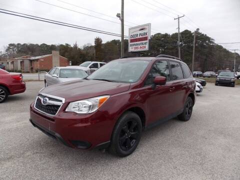 2016 Subaru Forester for sale at Deer Park Auto Sales Corp in Newport News VA