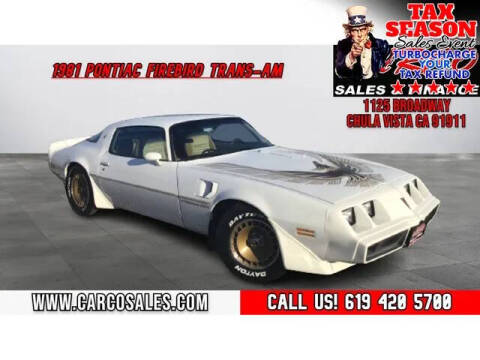 1981 Pontiac Firebird for sale at CARCO OF POWAY in Poway CA