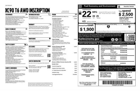 2017 Volvo XC90 T6 Inscription