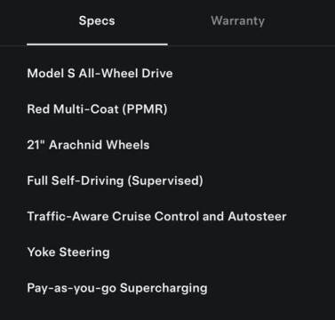 2023 Tesla Model S Standard Range