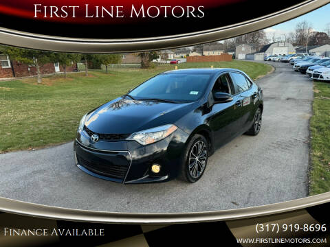 2015 Toyota Corolla for sale at First Line Motors in Brownsburg IN