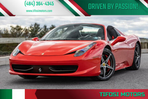 2014 Ferrari 458 Spider for sale at Tifosi Motors in Downingtown PA