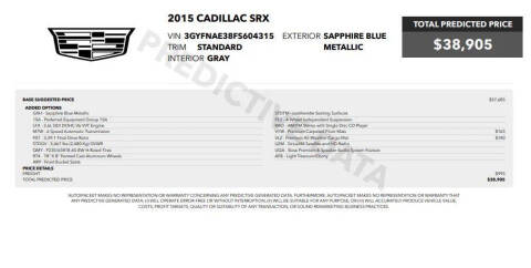 2015 Cadillac SRX