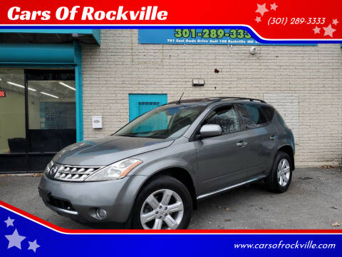 2006 Nissan Murano for sale at Cars Of Rockville in Rockville MD