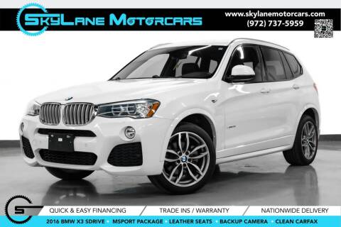 2016 BMW X3 for sale at Skylane Motorcars - Pre-Owned Inventory in Carrollton TX
