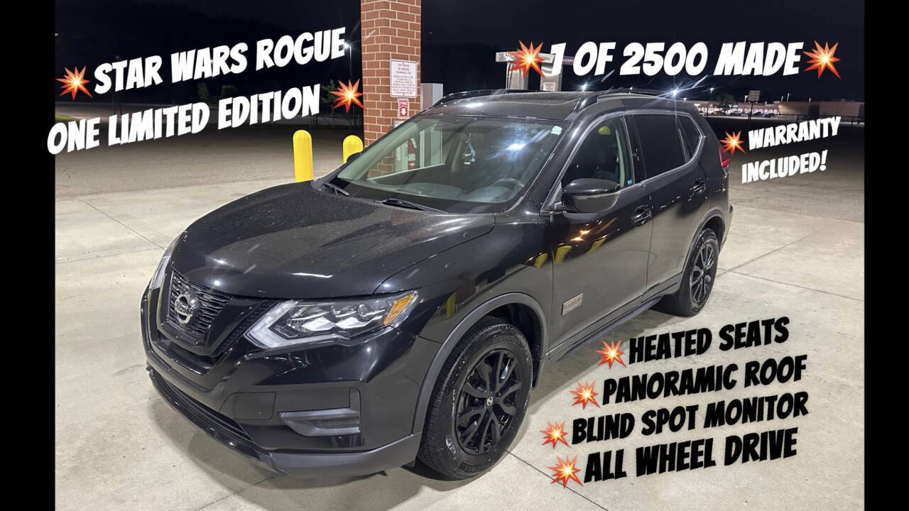 Black 2017 Nissan Rogue SV AWD SV 4dr Crossover 1