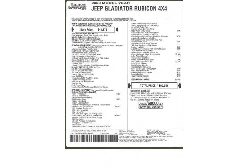2020 Jeep Gladiator JT