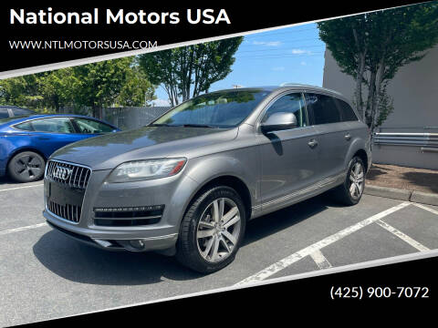 2013 Audi Q7 for sale at National Motors USA in Bellevue WA