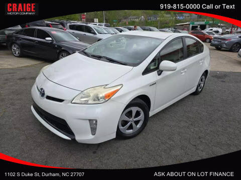 2013 Toyota Prius for sale at CRAIGE MOTOR CO in Durham NC