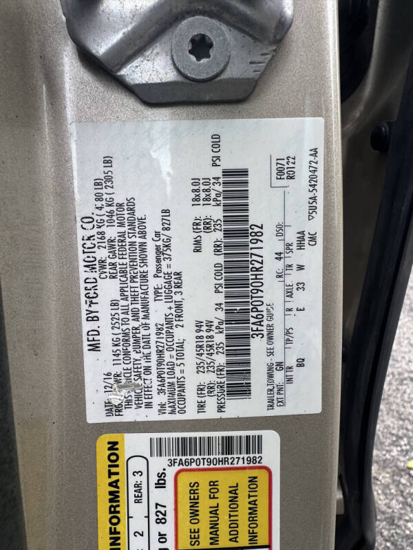 2017 Ford Fusion SE