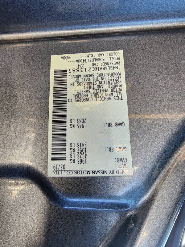 2019 Nissan Altima 2.5 S