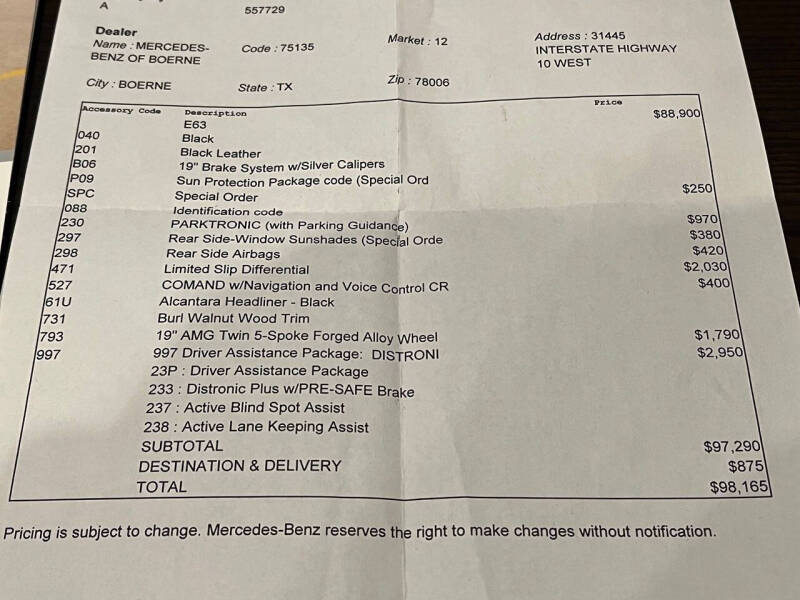 2012 Mercedes-Benz E-Class E 63 AMG