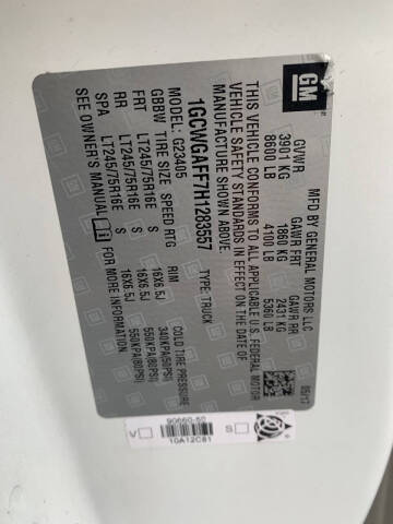 2017 Chevrolet Express 2500