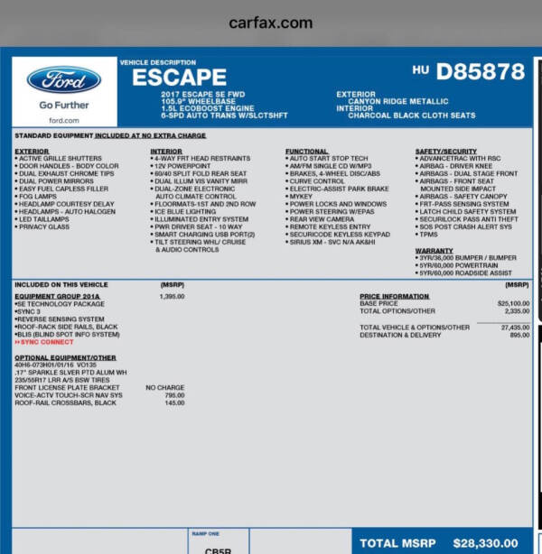 2017 Ford Escape SE