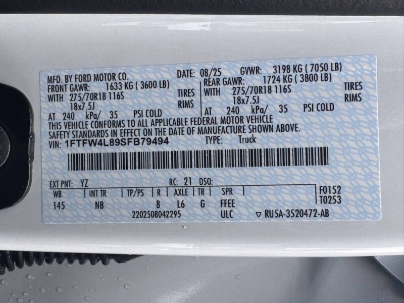 2025 Ford F-150 Tremor