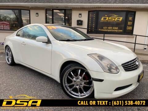 2004 Infiniti G35 for sale at DSA Motor Sports Corp in Commack NY