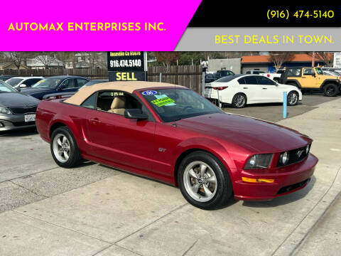 2006 Ford Mustang for sale at AUTOMAX ENTERPRISES INC. in Roseville CA