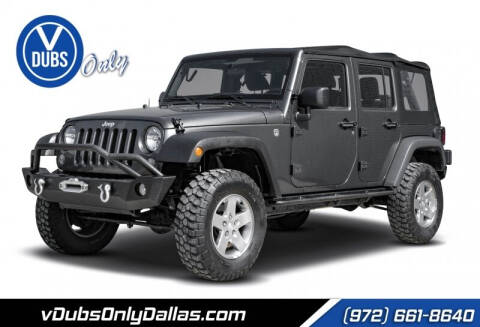 2017 Jeep Wrangler Unlimited for sale at VDUBS ONLY in Plano TX