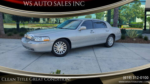 2003 Lincoln Town Car for sale at WS AUTO SALES INC in El Cajon CA