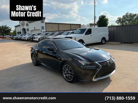 2015 Lexus RC 350 for sale at Shawn's Motor Credit in Houston TX