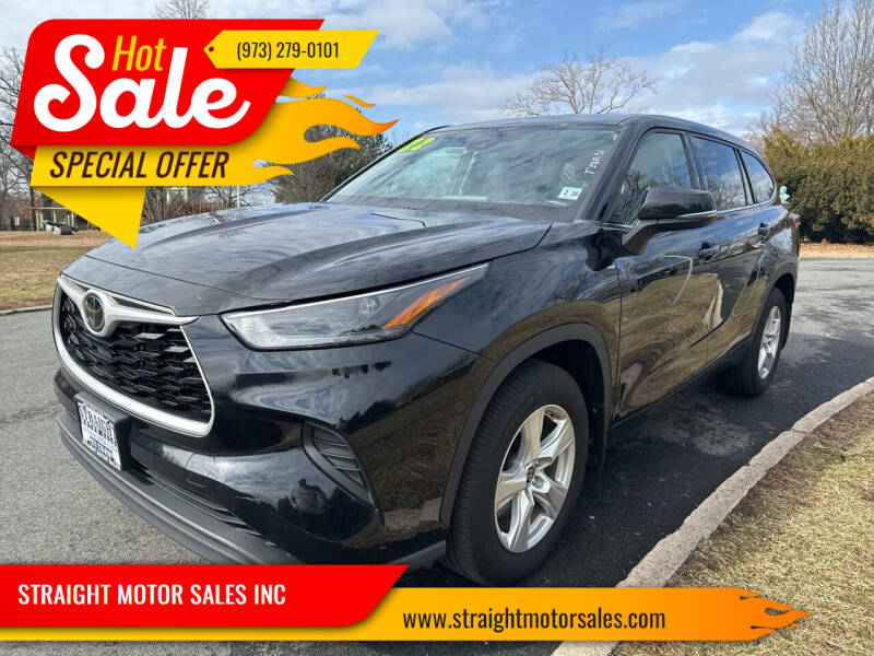 2022 Toyota Highlander for sale at STRAIGHT MOTOR SALES INC in Paterson NJ