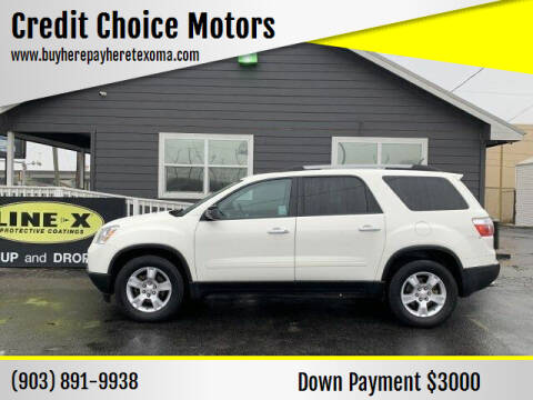 2012 GMC Acadia for sale at Credit Choice Motors in Sherman TX