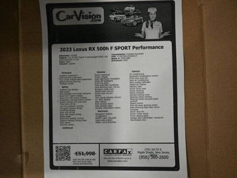 2023 Lexus RX 500h F SPORT Performance