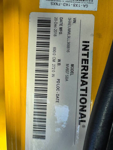 2020 International MV