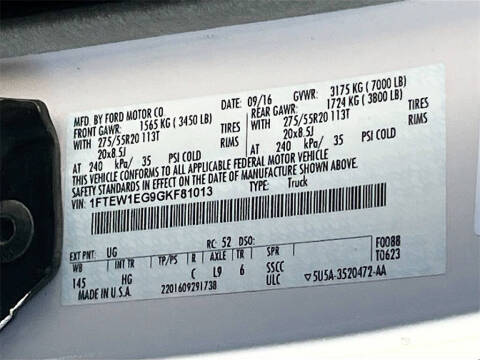 2016 Ford F-150 Lariat