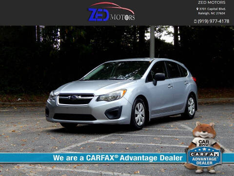 2014 Subaru Impreza for sale at Zed Motors in Raleigh NC