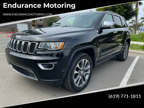 2018 Jeep Grand Cherokee for sale at Endurance Motoring in Sacramento CA