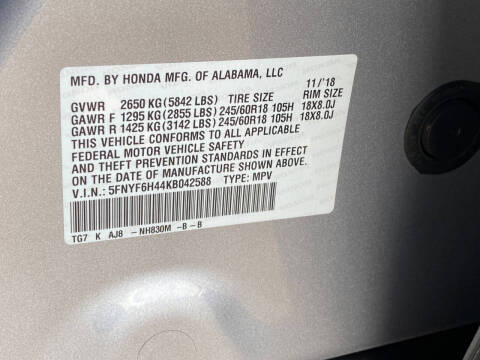 2019 Honda Pilot EX-L w/Navi w/RES