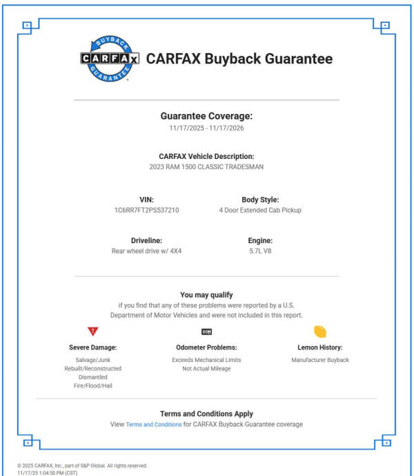 2023 RAM 1500 Classic Tradesman