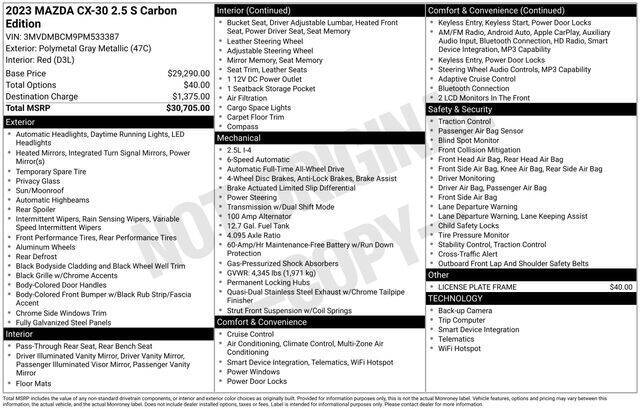 2023 Mazda CX-30 Carbon Edition's photo