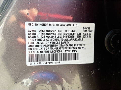 2020 Honda Pilot Touring