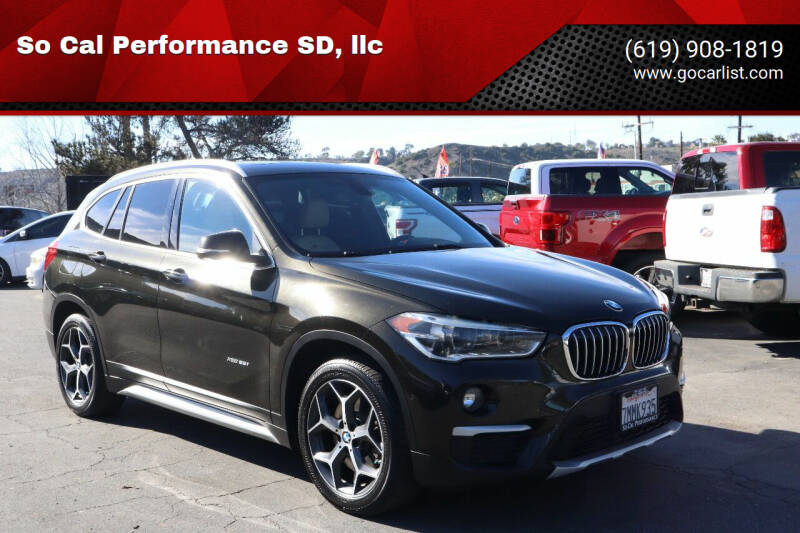 2016 BMW X1 for sale at So Cal Performance SD, llc in San Diego CA
