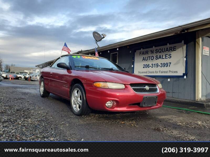 1997 Chrysler Sebring for sale at Fair 'N Square Auto Sales, LLC in Auburn WA