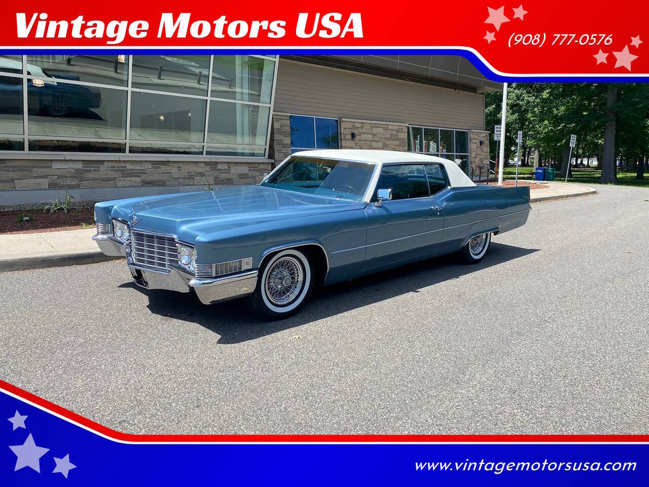 Blue 1969 Cadillac DeVille 1
