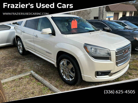 2013 GMC Acadia for sale at Frazier's Used Cars in Asheboro NC