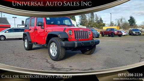 2011 Jeep Wrangler Unlimited for sale at Universal Auto Sales Inc in Salem OR