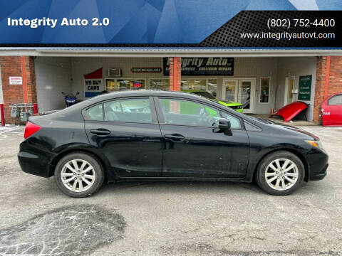 2012 Honda Civic for sale at Integrity Auto 2.0 in Saint Albans VT
