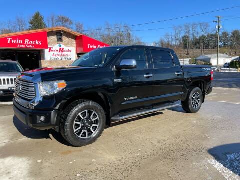 2017 Toyota Tundra for sale at Twin Rocks Auto Sales LLC in Uniontown PA
