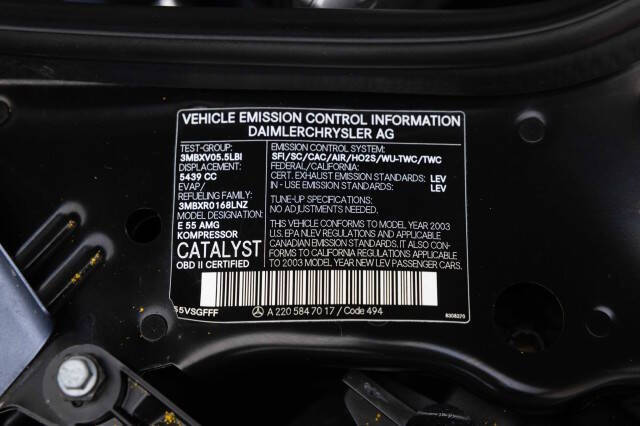 2003 Mercedes-Benz E-Class E 55 AMG