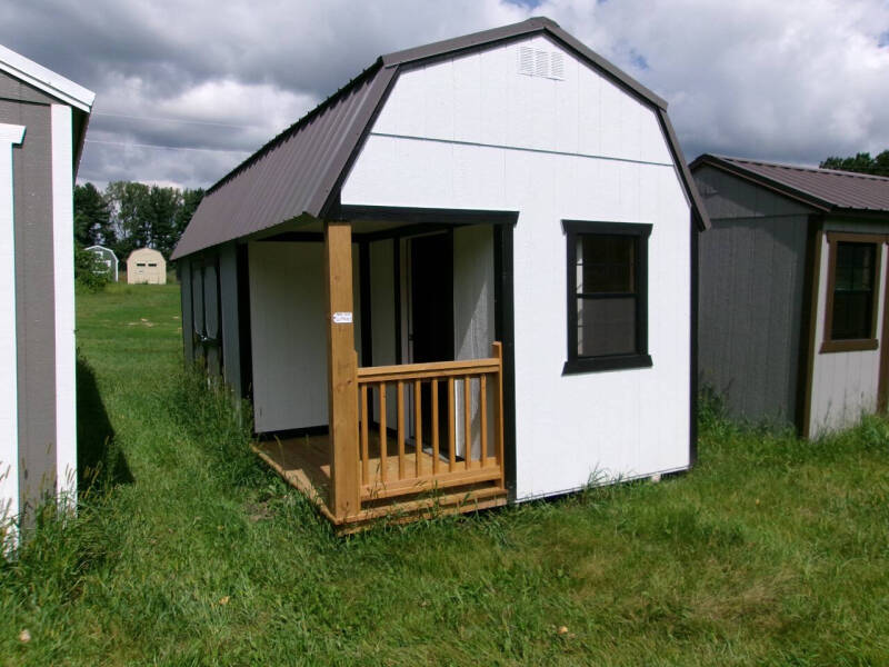 10 x 20 lofted barn w/ side porch pkg