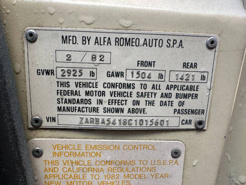 1982 Alfa Romeo Spider Veloce