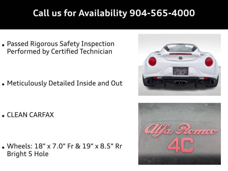 2018 Alfa Romeo 4C