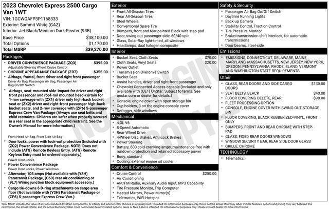 2023 Chevrolet Express 2500
